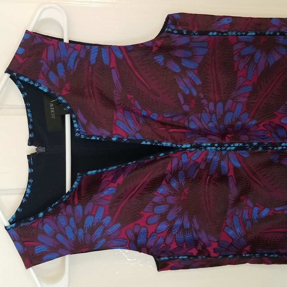 J crew midnight floral shift dress